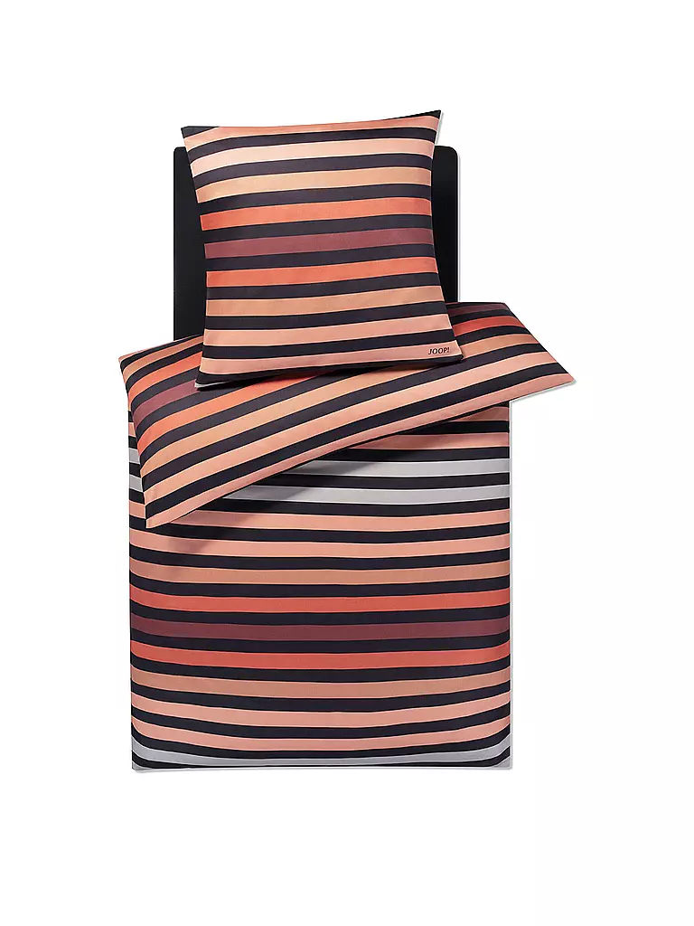 JOOP Satin Bettwäsche TONE 70x90cm/140x220cm Apricot kupfer