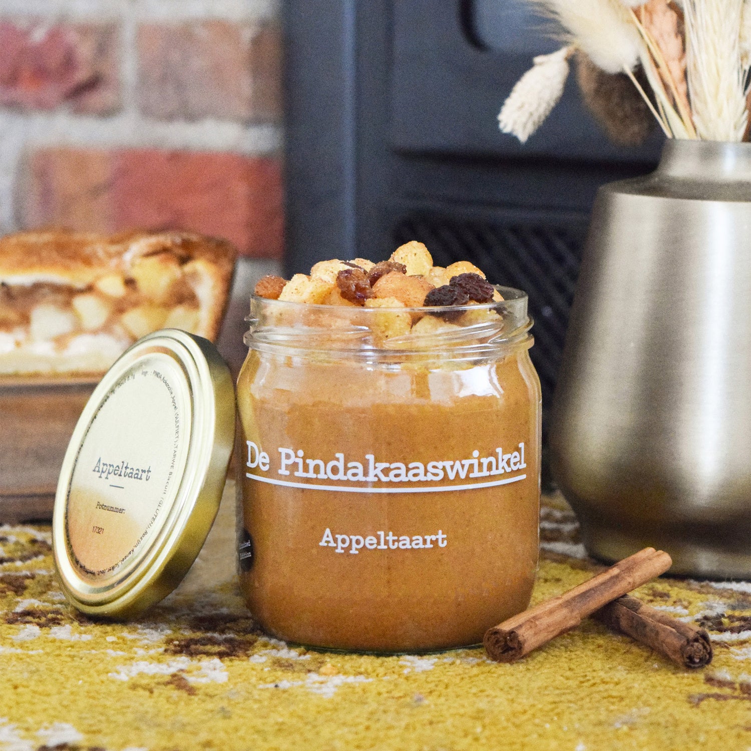 De Pindakaaswinkel pindakaas appeltaart 420 ml