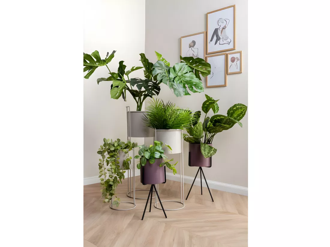 Set de 3 supports à plantes ronds en métal Essence
