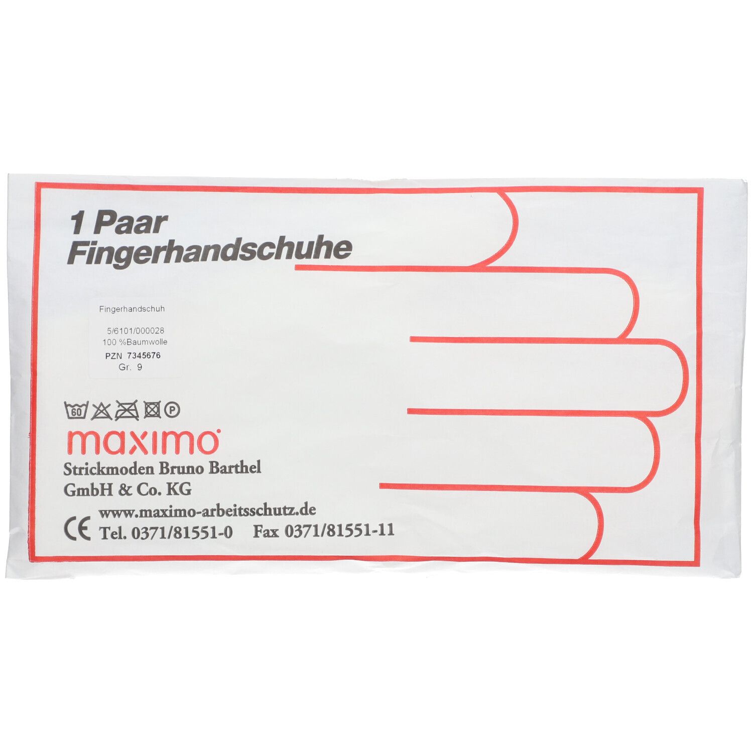 Baumwollstrickhandschuh Gr. 9
