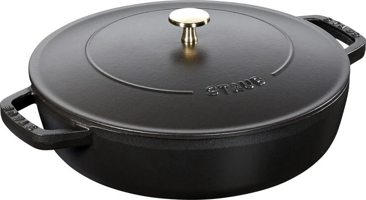 Staub Sauterpande Chistera 28 cm sort Sort