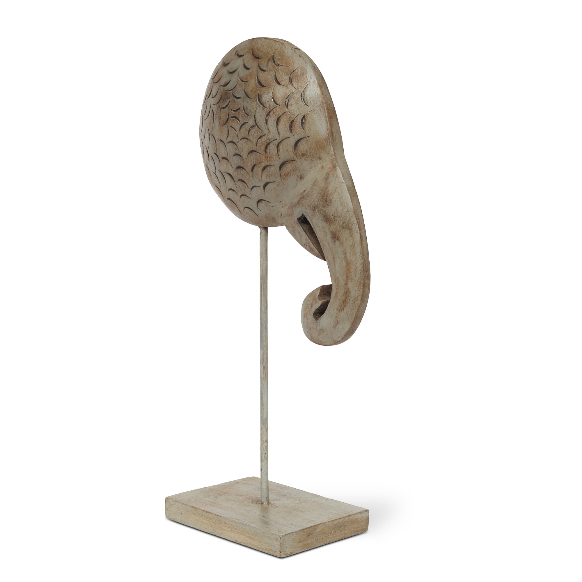 Skulptur Elefant abstrakt auf Ständer, T 18 cm, B 9,5 cm, H 39,5 cm von fischer's lagerhaus