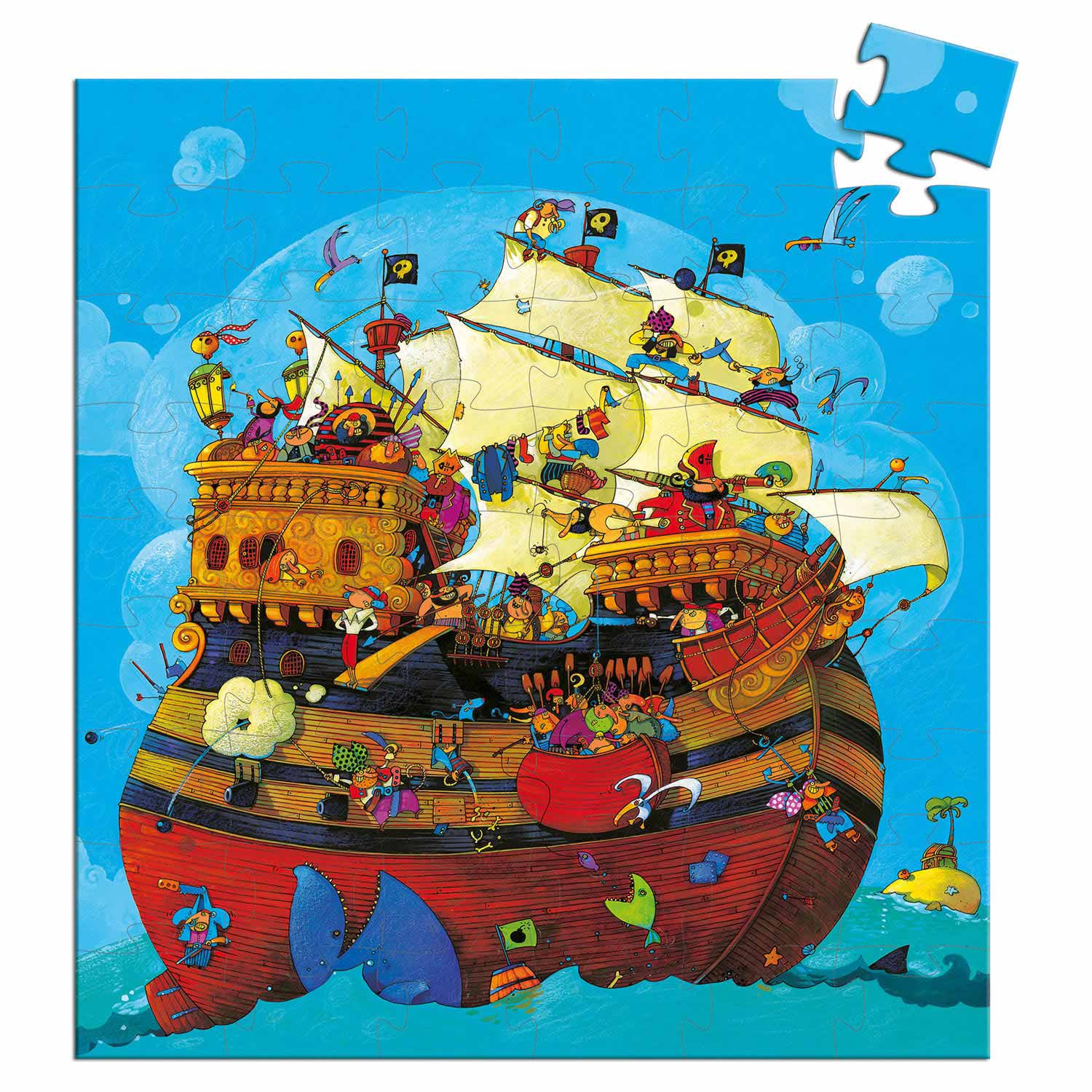 Djeco Legpuzzel De Boot van Barbarossa, 54st.