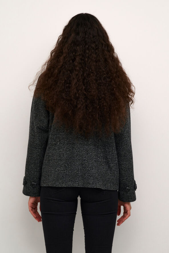 Kaffe KAfabiola Short Jacket Black/grey check
