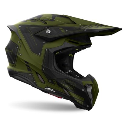 Casque cross Airoh TWIST 3 - MILLITARY 2024 - Noir / Vert