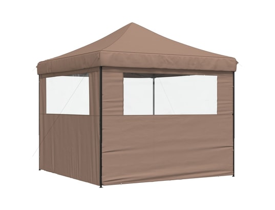VIDAXL - Tente de réception pliable escamotable avec 2 parois latéral...
