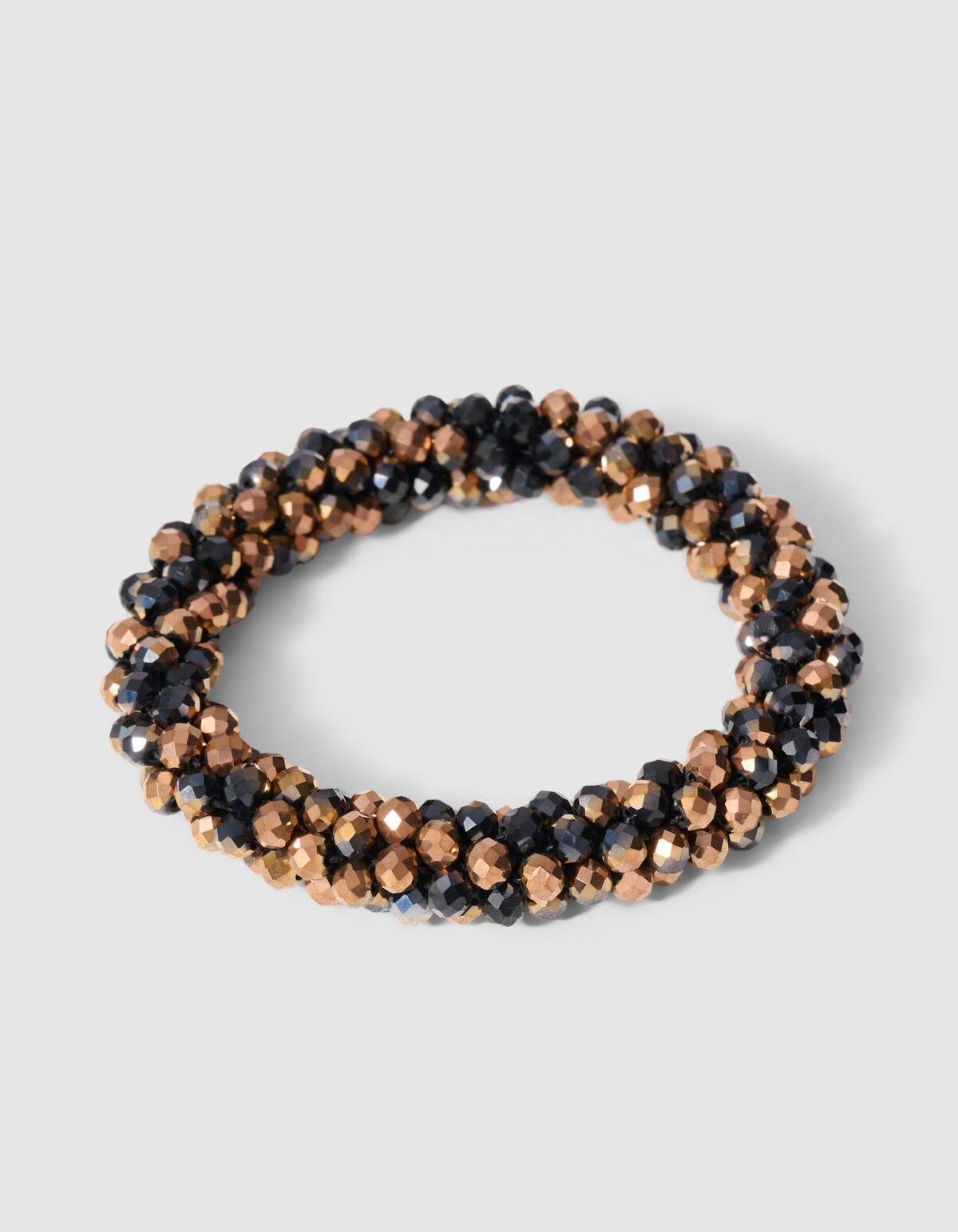Beaded Armband Bruin/Zwart