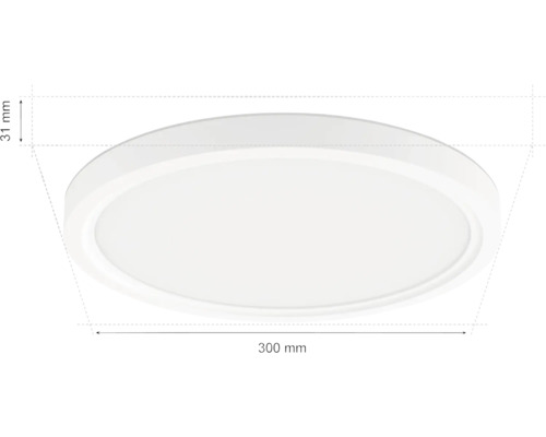 LED plafondlamp 16,6W 1160 lm 2200-6500K Ø 29 cm Tento wit