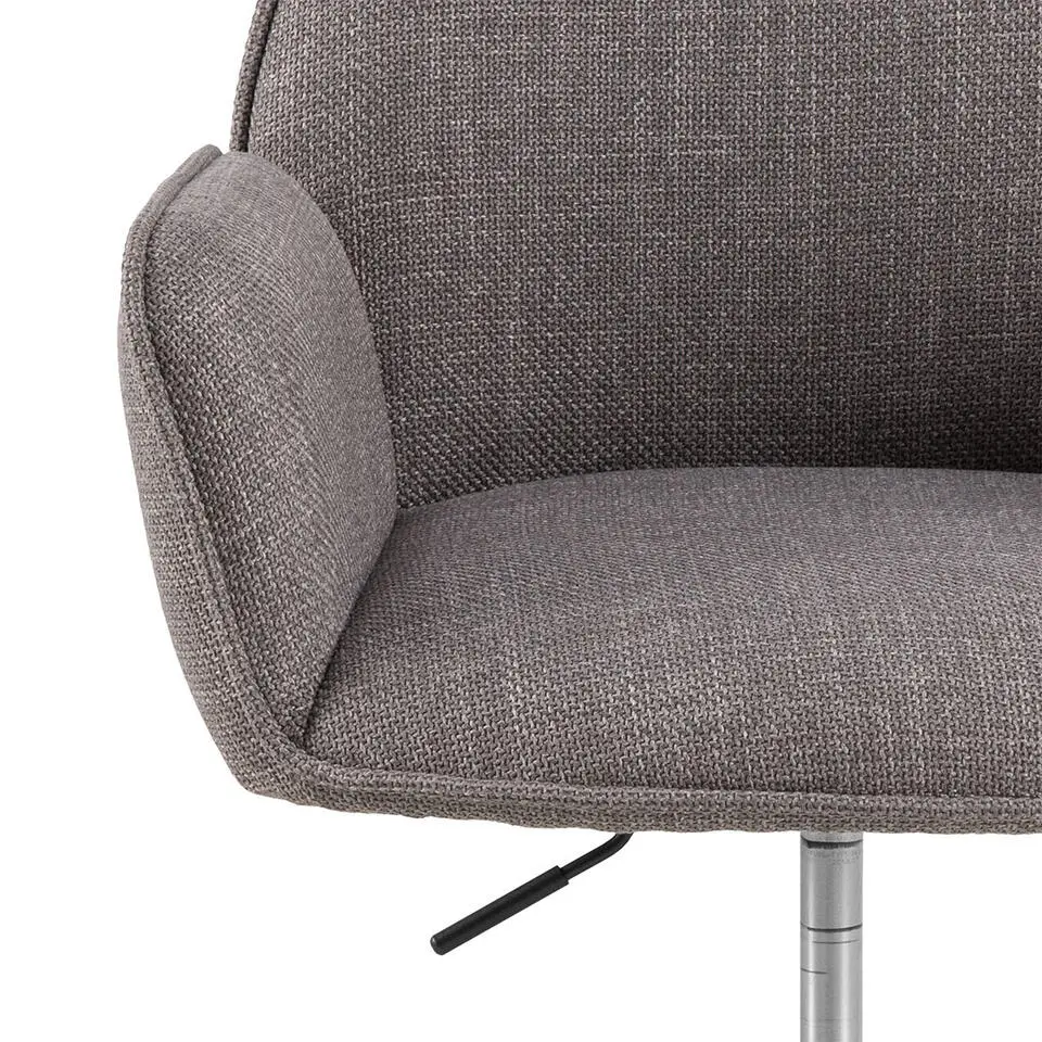 Hioshop Glenda kantoorstoel licht grijsbruin