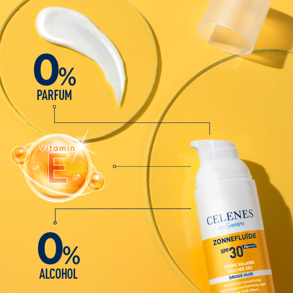 Celenes Herbal Dry Touch Zonnefluïde SPF 30 Alle Huidtypes50 ml
