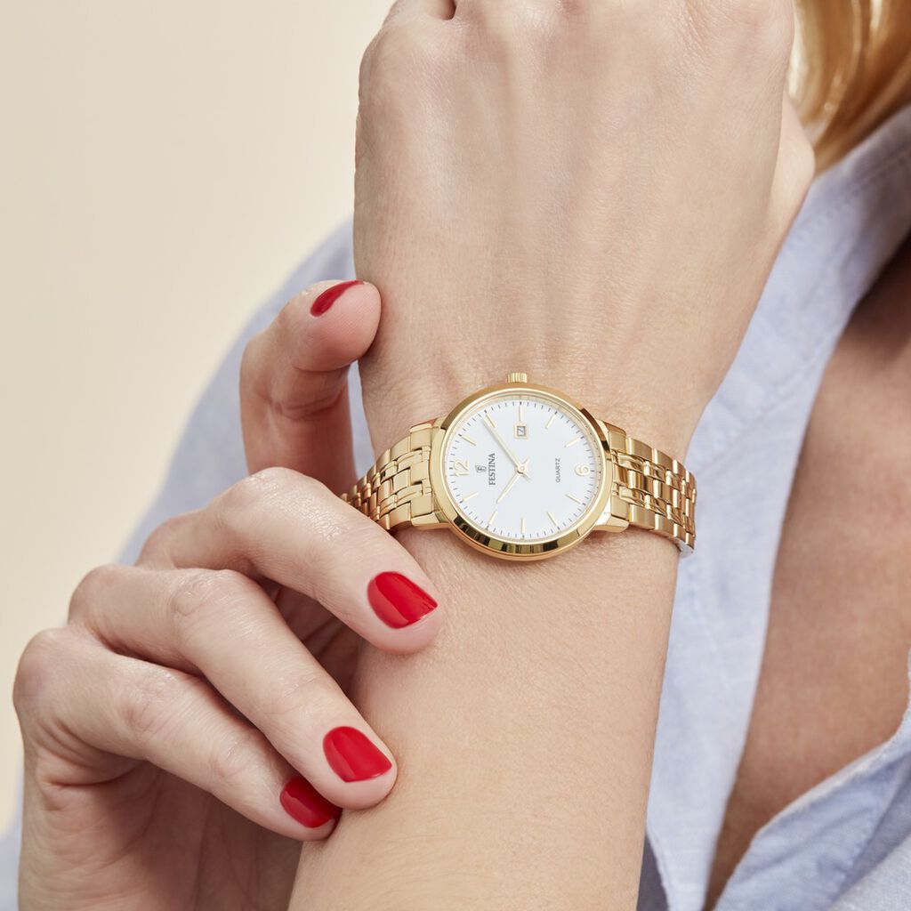 Montre Classique Blanc
