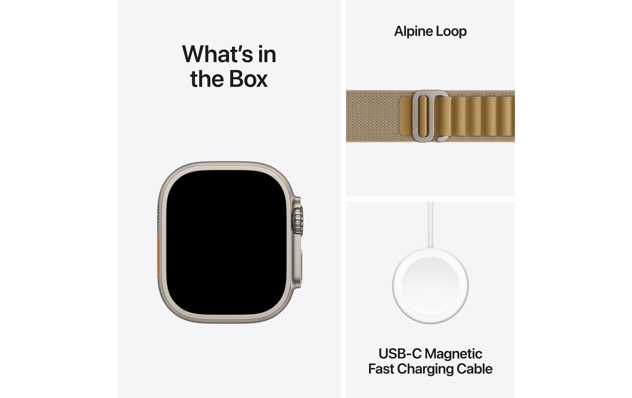 Apple Smartwatch »Ultra 2 Natural Titanium Alpine Loop Tan Large« ( ) Watch OS