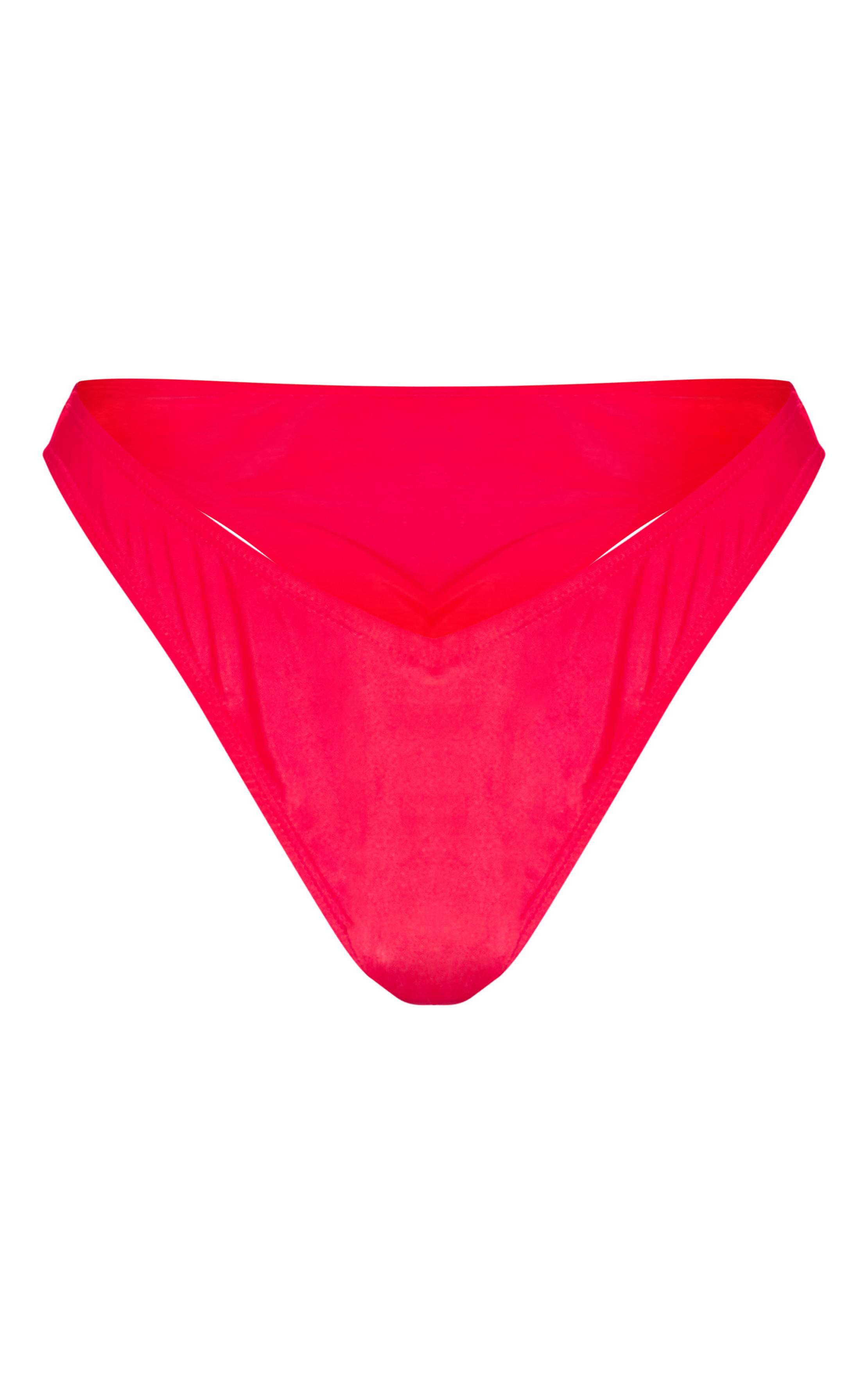 Rouge Bas De Bikini À Décolleté En V Mix & Match