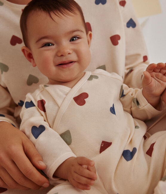 Pyjama bébé cœurs en coton