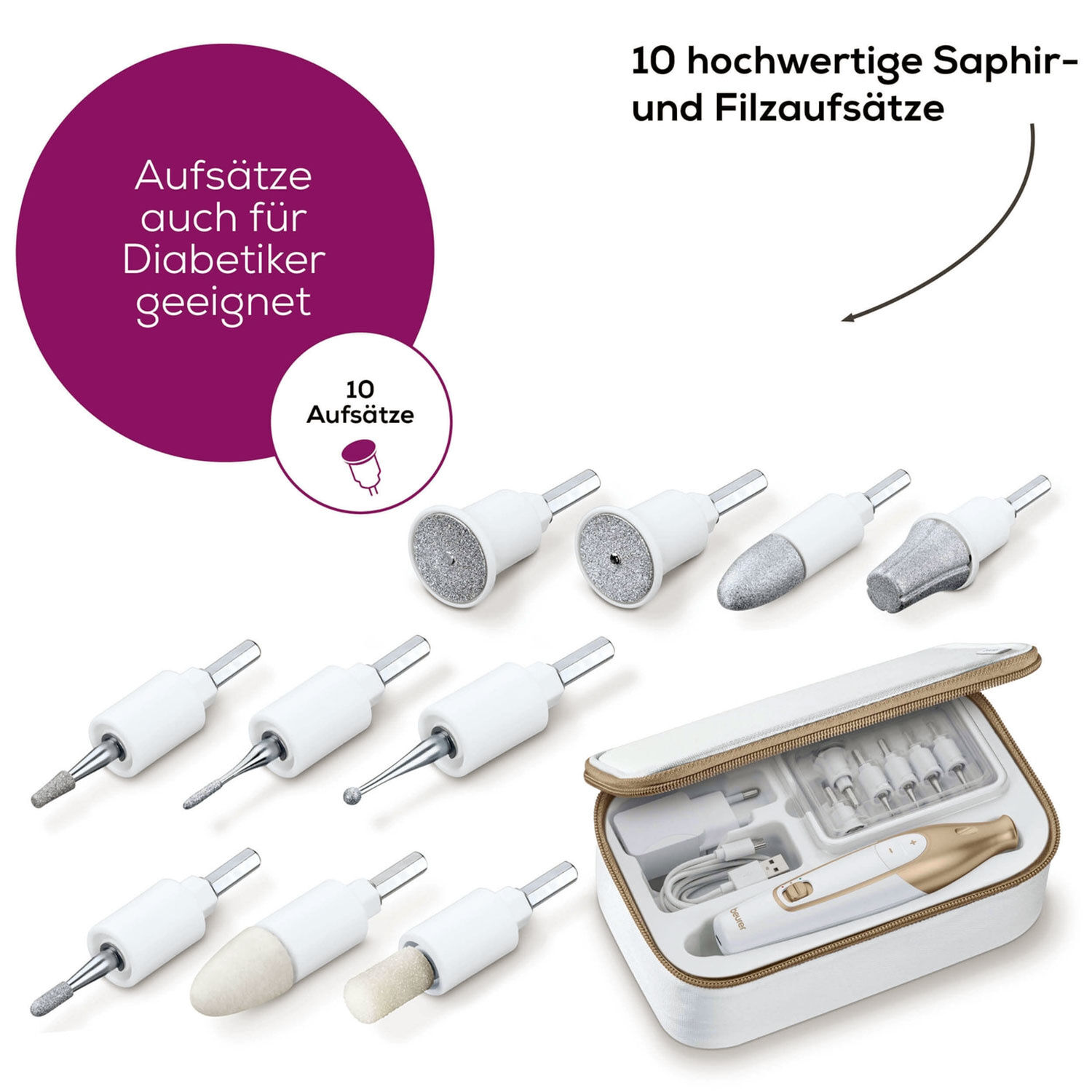 Beurer Manicure- und Pedicureset mit Akku