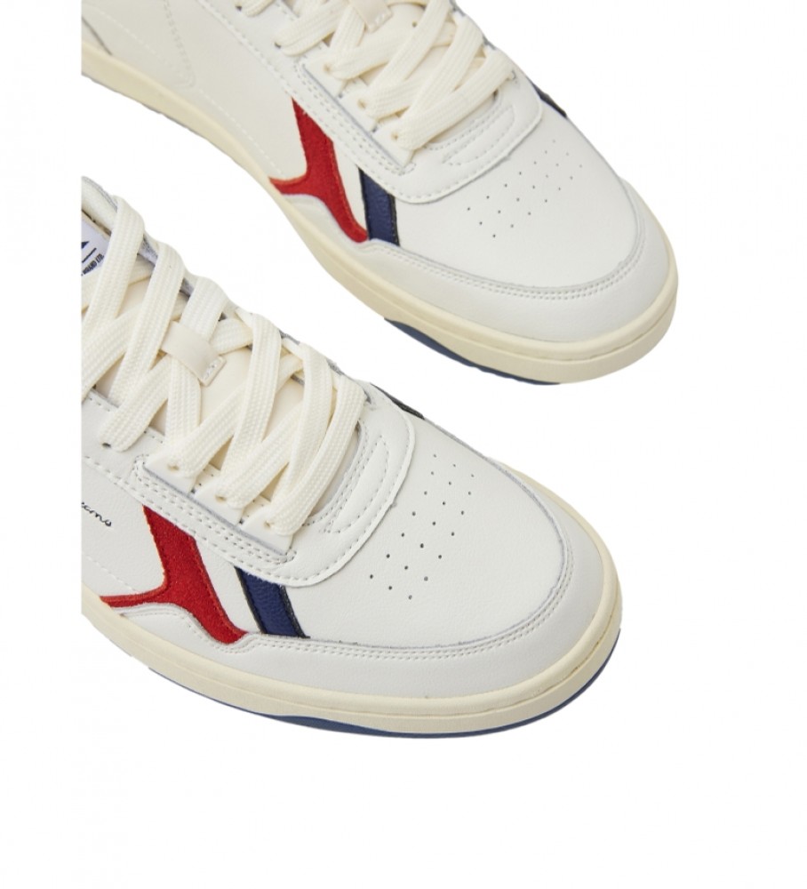 Tênis Pepe Jeans Kore Vintage em Couro Combinado Vermelho