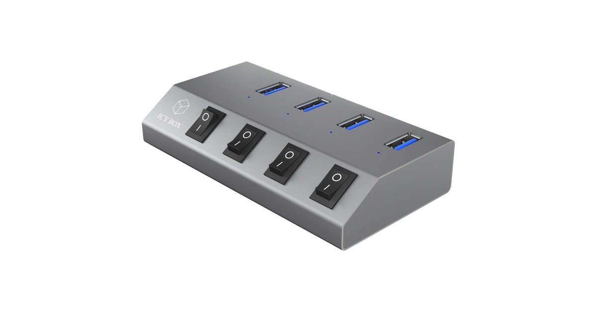 ICY BOXIB-Hub1405 usb-hub  (Zilver)