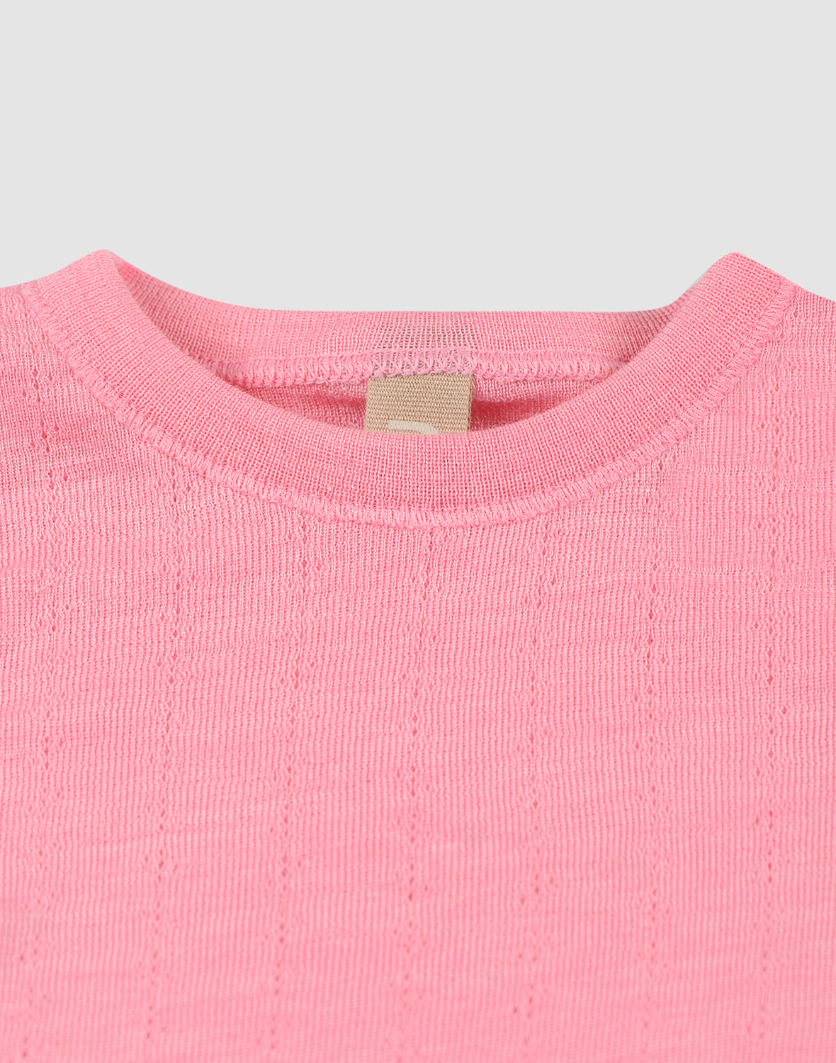 Pointelle romper zonder mouw van merinowol/zijde voor baby's