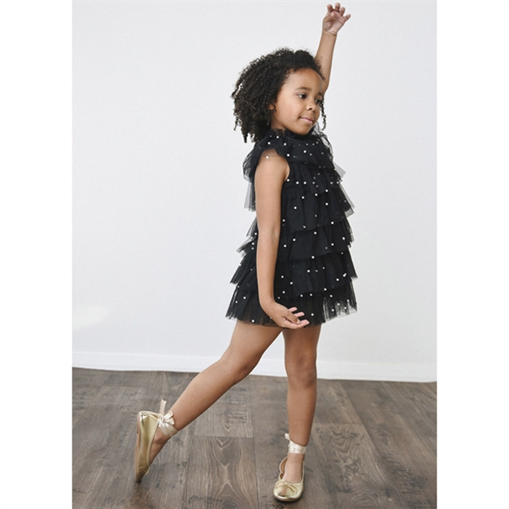 Pearl Tutully Tiered Tulle Tuttu Kjole Black