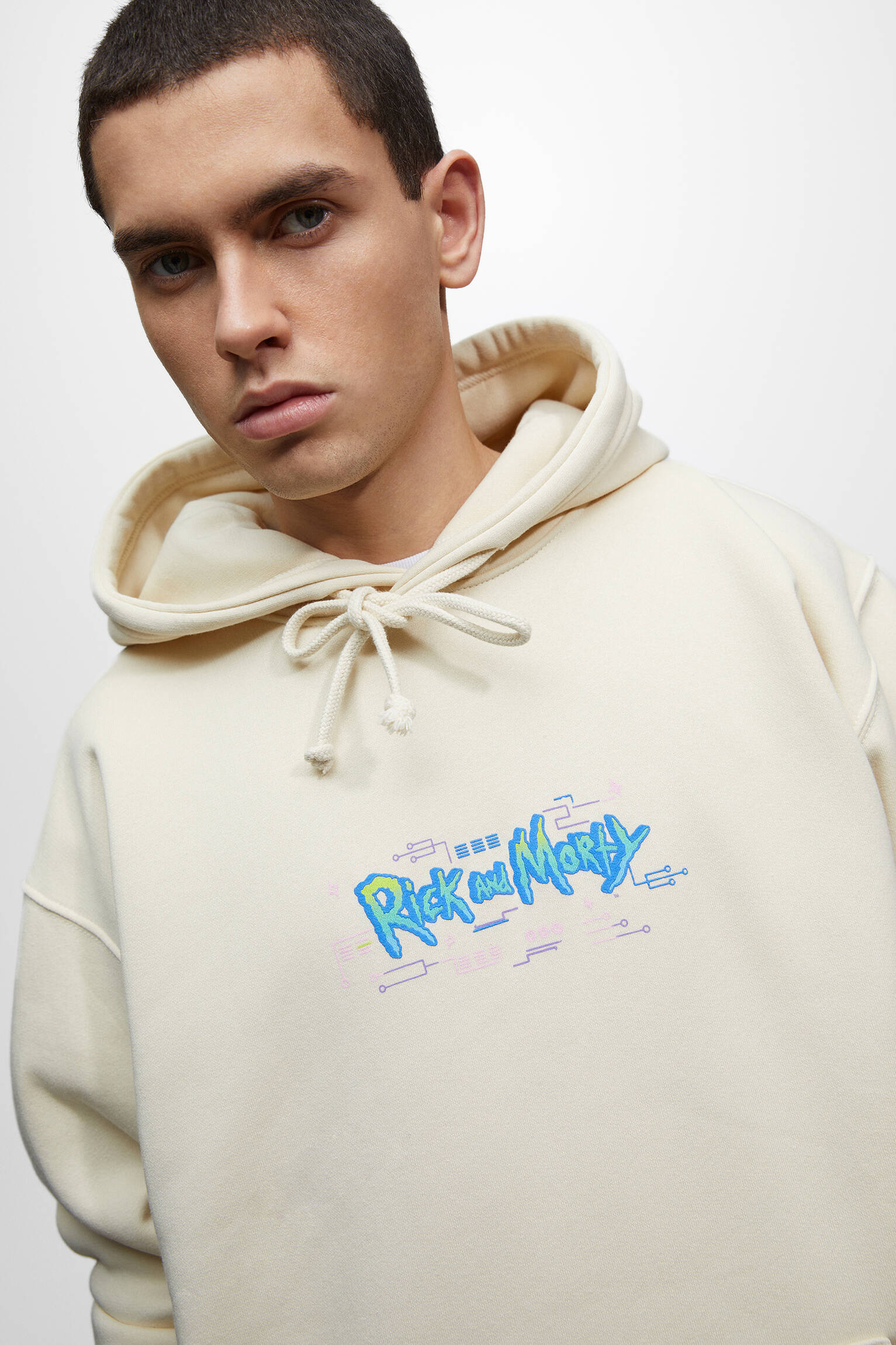 MOLETOM BRANCO RICK AND MORTY - OFF WHITE