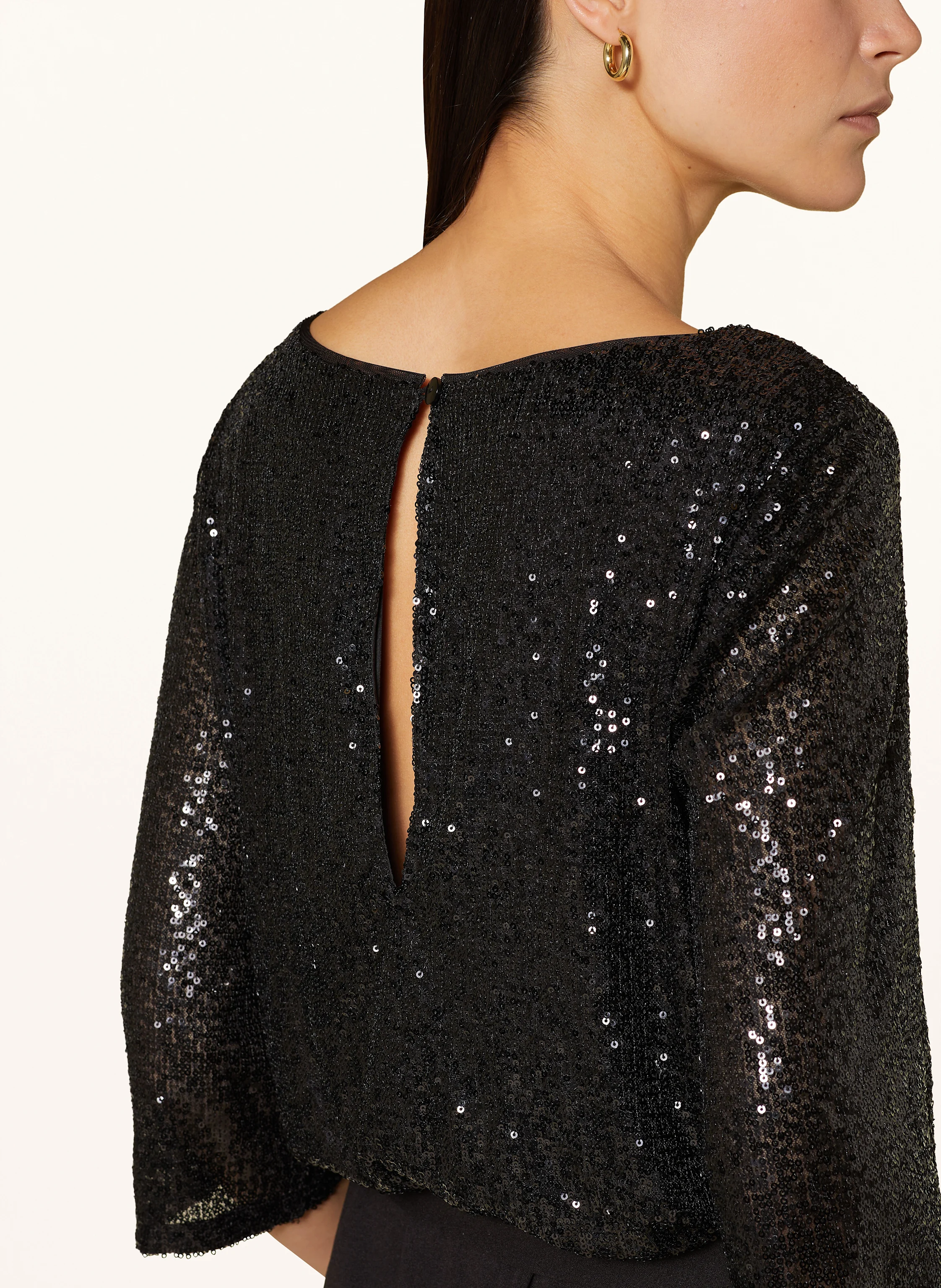 Ana Alcazar Jumpsuit mit 3/4-Arm und Pailletten