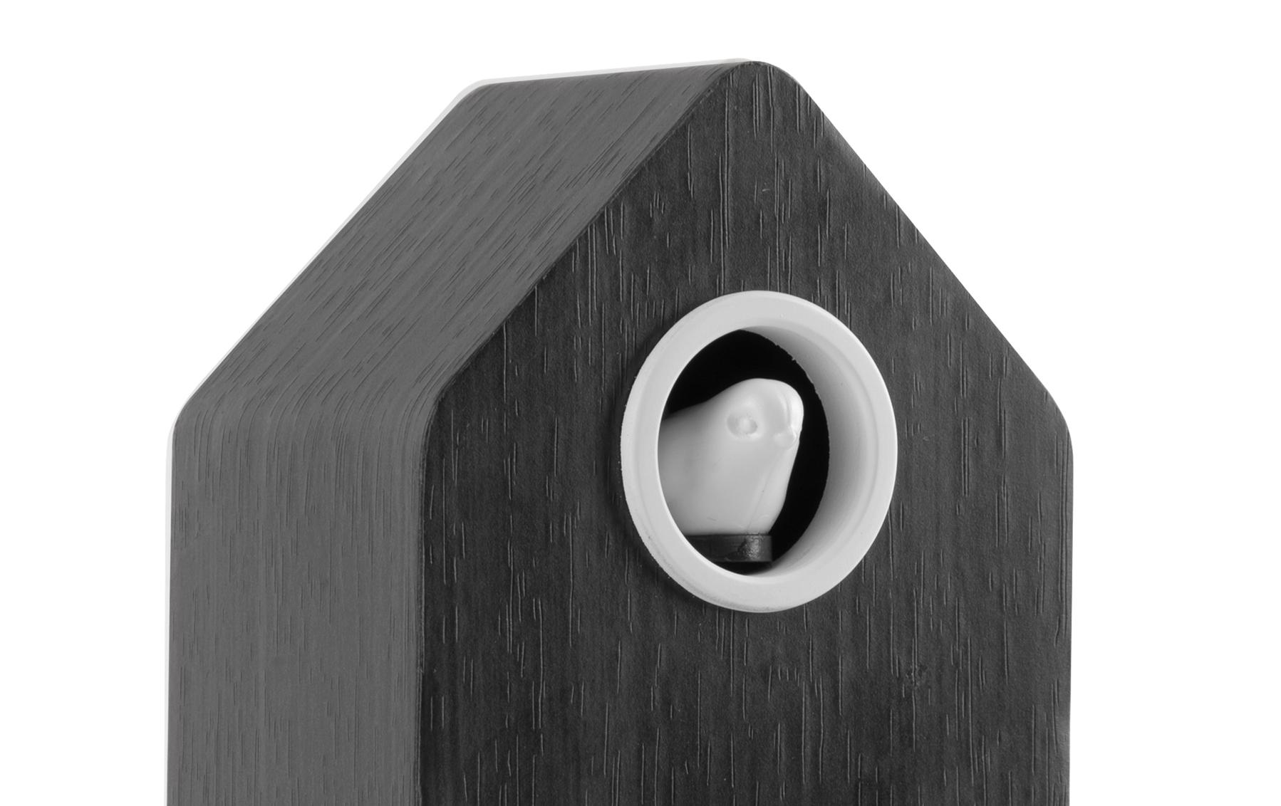 Digitalwecker Kuckuck Black wood veneerLED Wecker