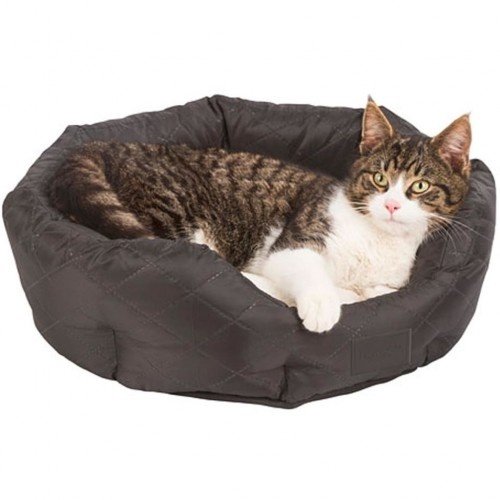 Cama acolchoada Charlotte para cães, preta