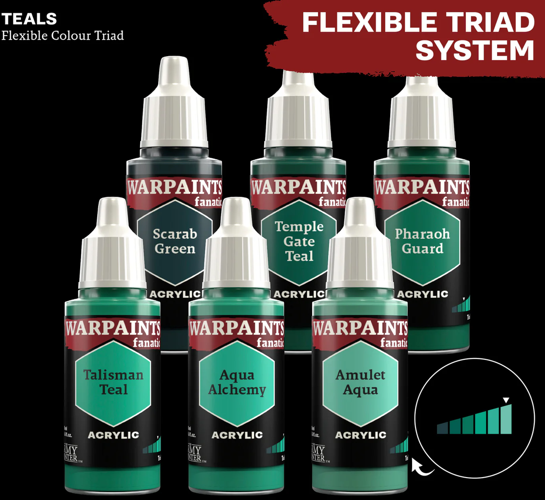 The Army Painter  Warpaints Fanatic: Teals, Scarab Green (18 ml)    Elegante Tealtöne für faszinierende Details