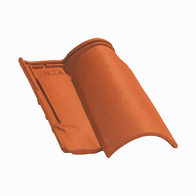 Tuile 3/4 pureau Oméga 10 rouge terre cuite