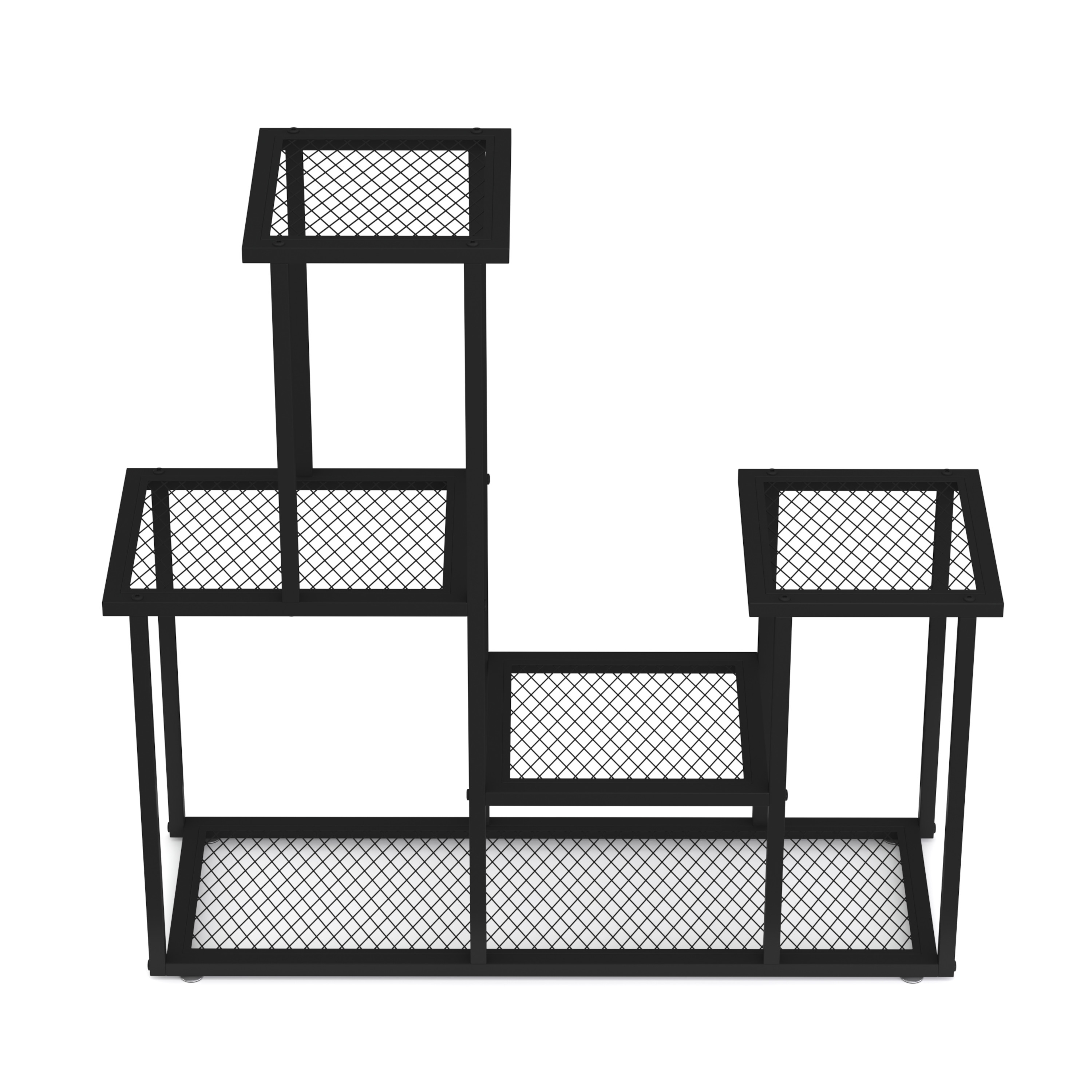 Pflanzenregal 91 x 25 x 83 cm schwarz