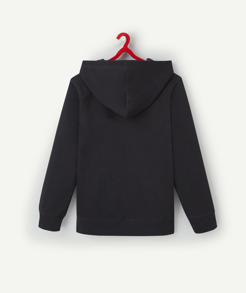 NEW BALANCESWEAT À CAPUCHE NOIR GARÇON ESSENTIALS STACKED LOGO