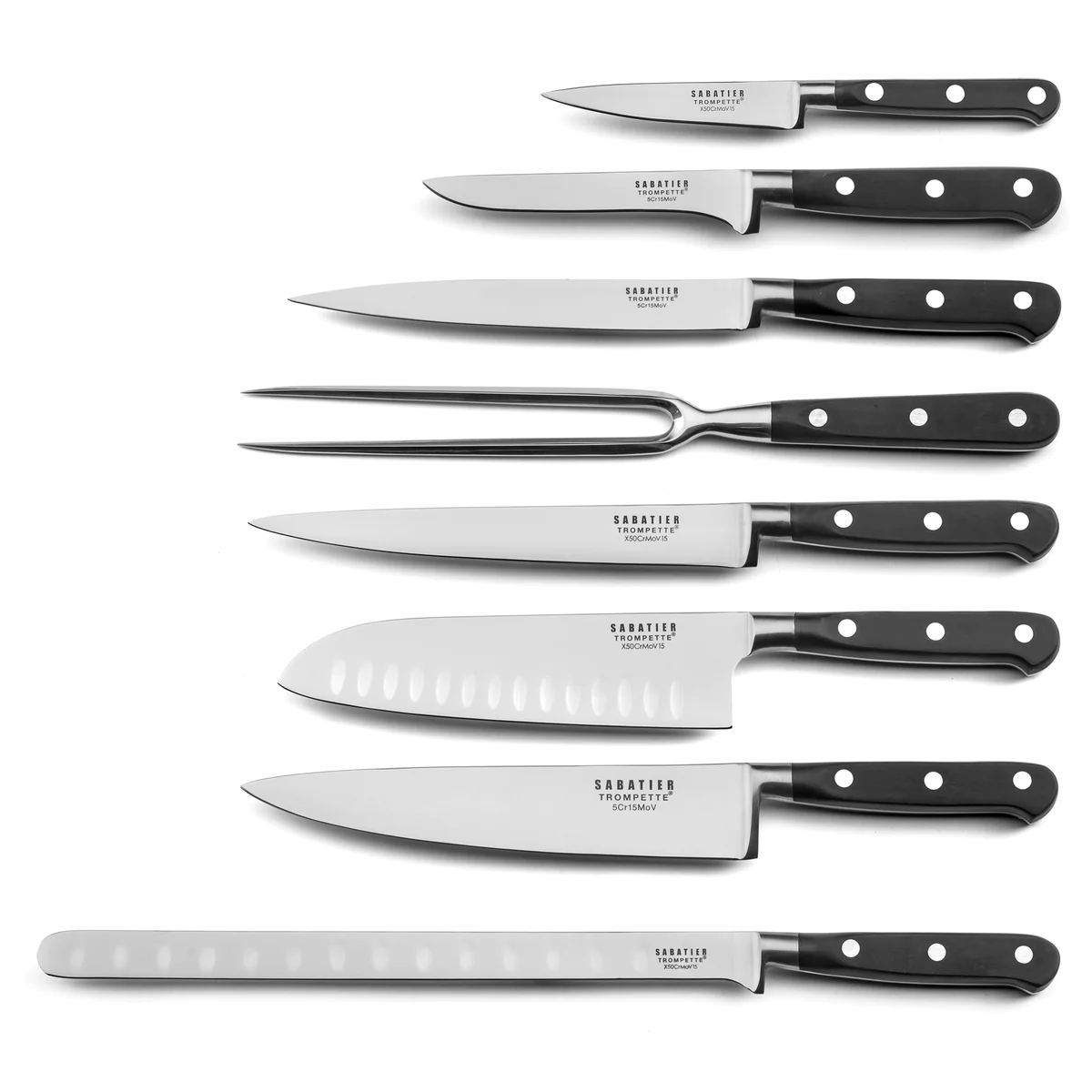 Origin - Set 8 couteaux de cuisine Sabatier Trompette