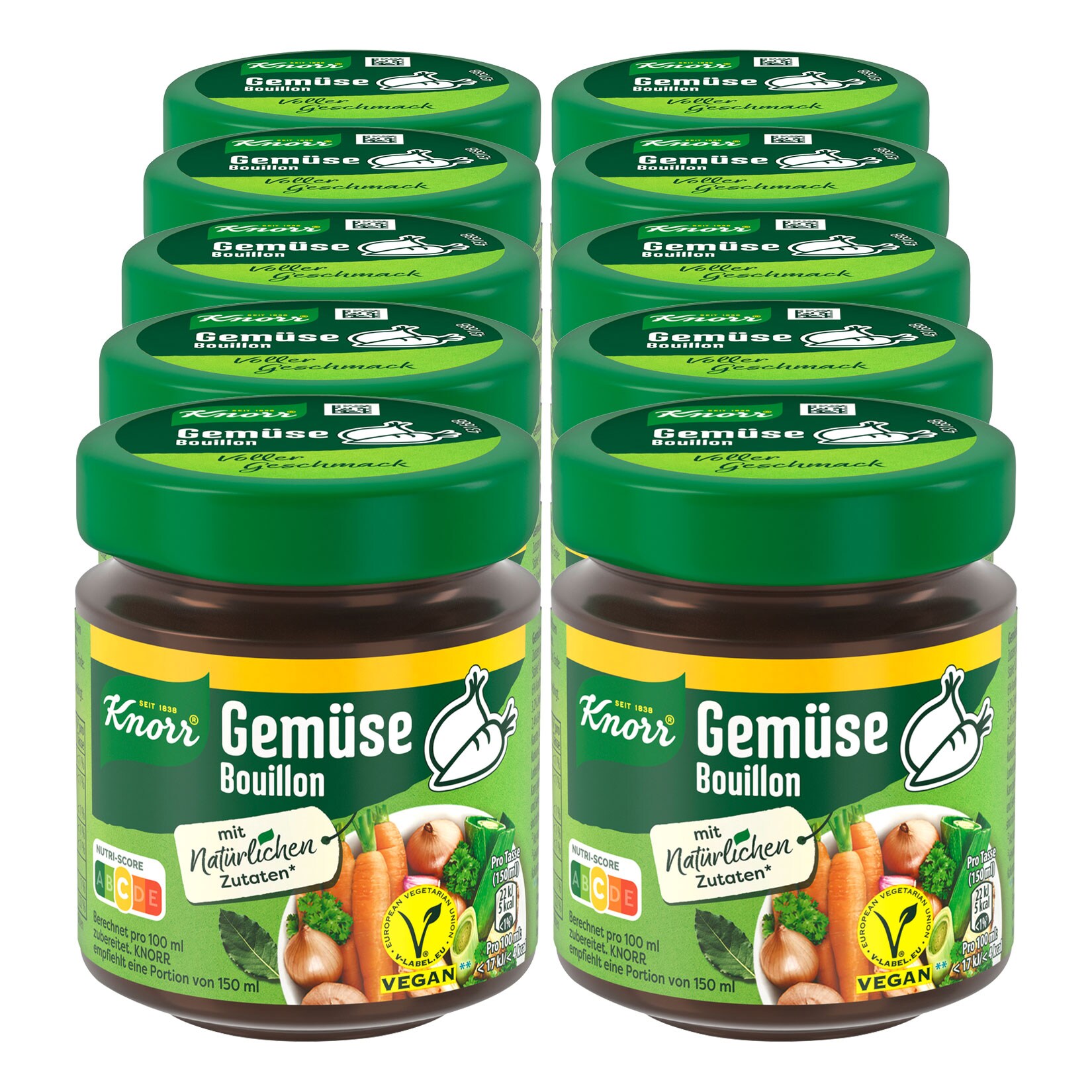 Knorr Gemüse Bouillon ergibt 6,8 L, 10er Pack