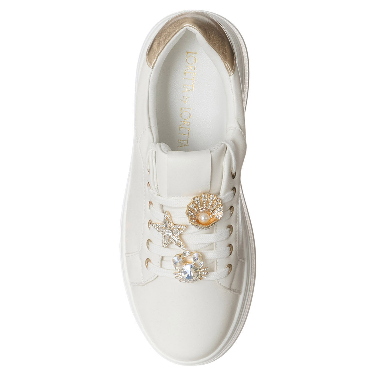 Loretta by Loretta Sneakers Agathe blanc/doré