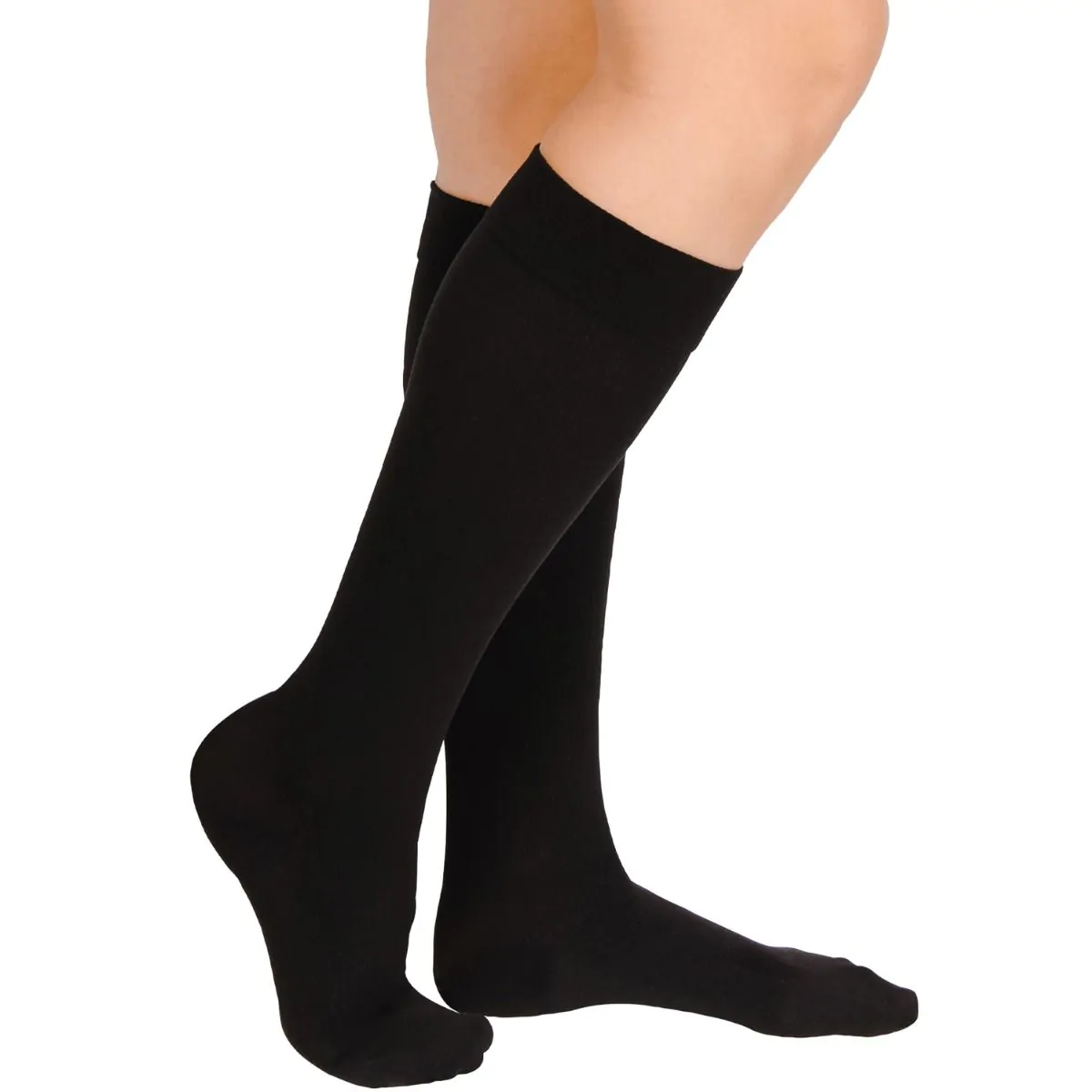 Bamboe Kniesok Zwart 2 paar