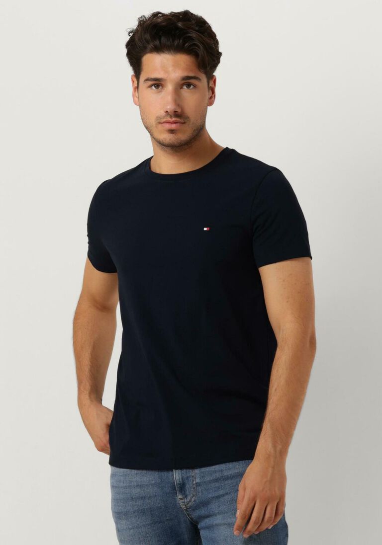 TOMMY HILFIGER donkerblauwe tommy hilfiger t-shirt core stretch slim c-neck