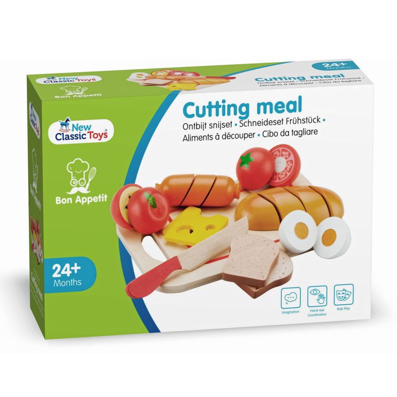 New Classic Toys Skjærefjøl med Frokostmat, Lekemat i tre