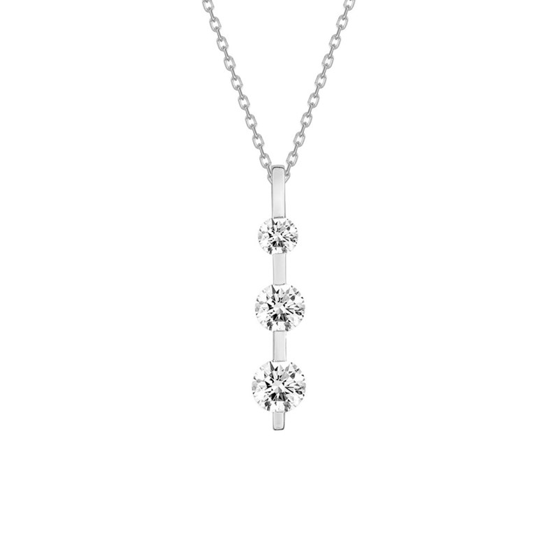 Collier Femme - Oxyde de zirconium - Argent 925 - Longueur : 42 cm