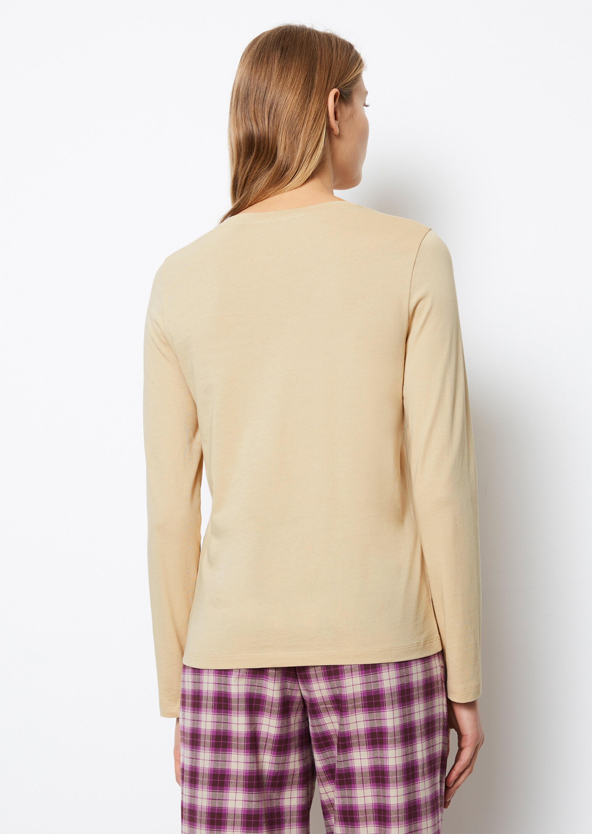 Langarm-Lounge-Shirt aus Bio-Baumwoll-Jersey