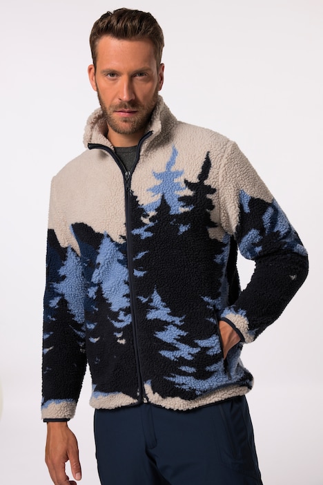 JAY-PI Teddyjacke, Skiwear, Jacquard, Stehkragen, bis 7 XL