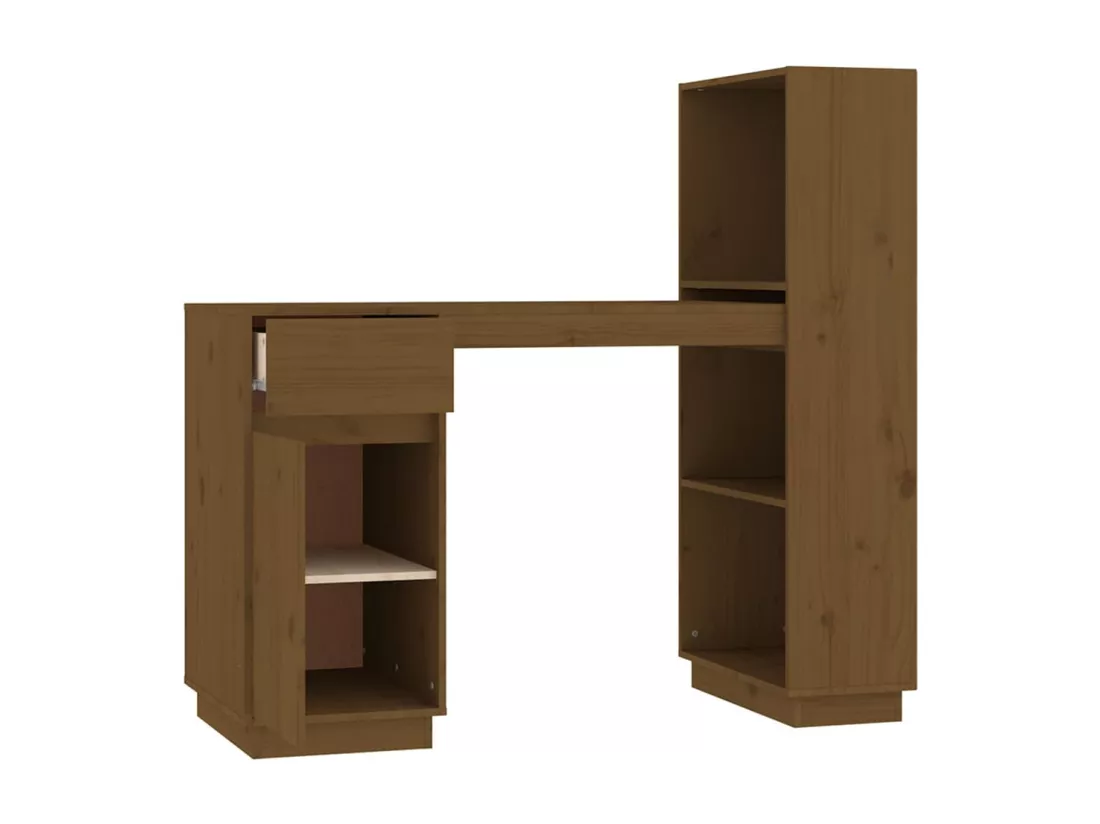 Bureau Marron miel 110x53x117 cm Bois massif de pin