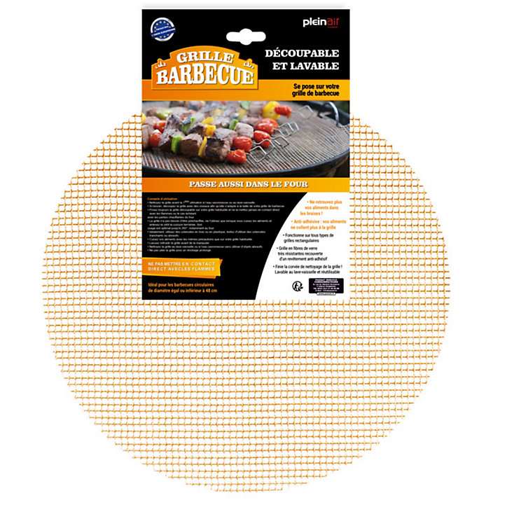 Grille de barbecue ronde découpable