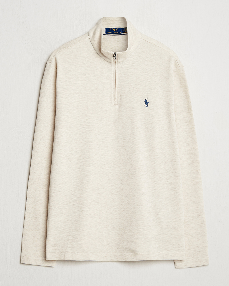 Polo Ralph Lauren Cotton/Nylon Half Zip Chalk Heather