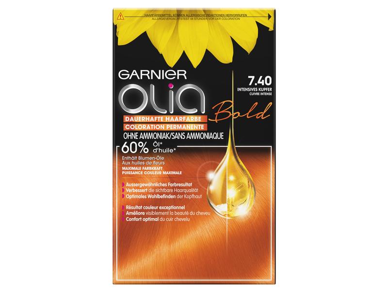 Garnier Haarcoloration Olia 7.40 Intensives Kupfer Dauerhafte Haarfarbe ohne Ammoniak