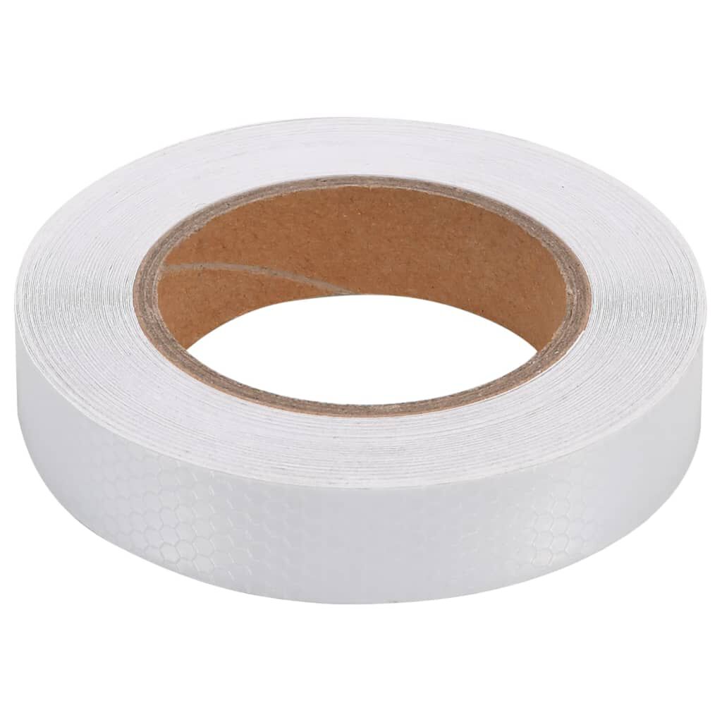 vidaXL Reflecterende tape, wit, 2,5 cm x 20 m, PVC