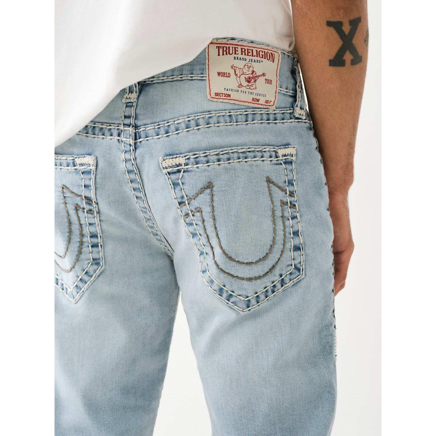 True Religion TR Super T Geno Skinny Fit Mid-Rise Washed Jeans Womens