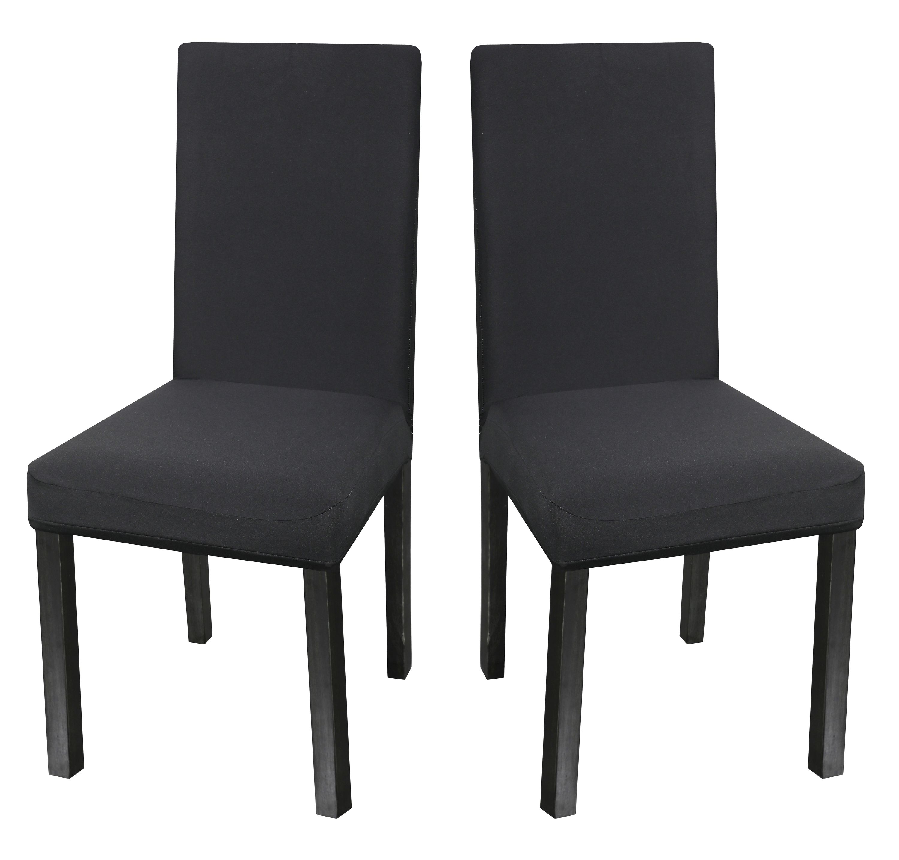 Stuhlbezug 2er Set schwarz