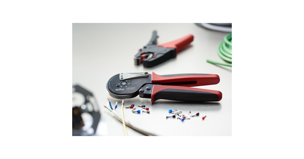 WihaKrimpgereedschap automatisch krimptang  (Zwart/rood)