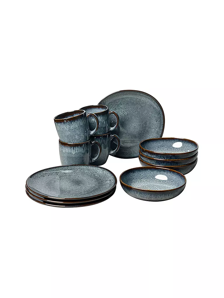LIKE BY VILLEROY & BOCH Frühstücksset 12tlg Lave Gris  grau
