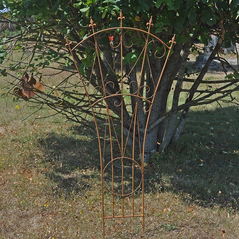 Treillage jardin fer fleur de lys 150x70cm